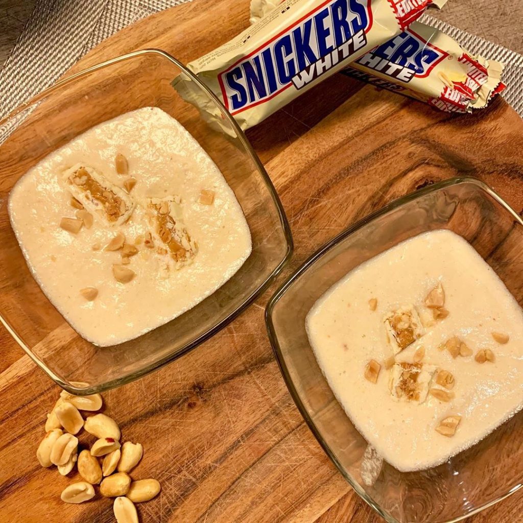 Mousse Snickers chocolat blanc