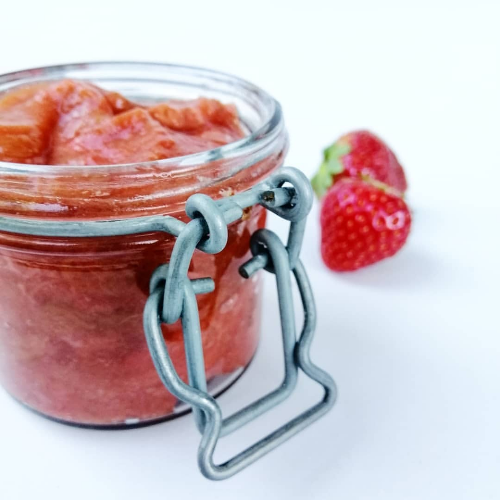 Compote fraises / rhubarbe