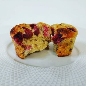 Muffins moelleux diet framboises coco choco