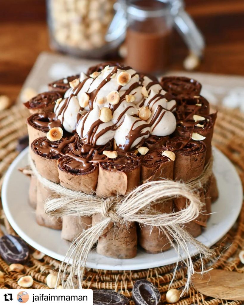 gâteau de crêpes choco-noisette
