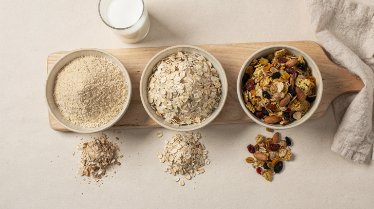 Les différences entre flocons d’avoine, son d’avoine et muesli
