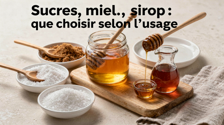 Sucres, miel, sirop : que choisir selon l’usage